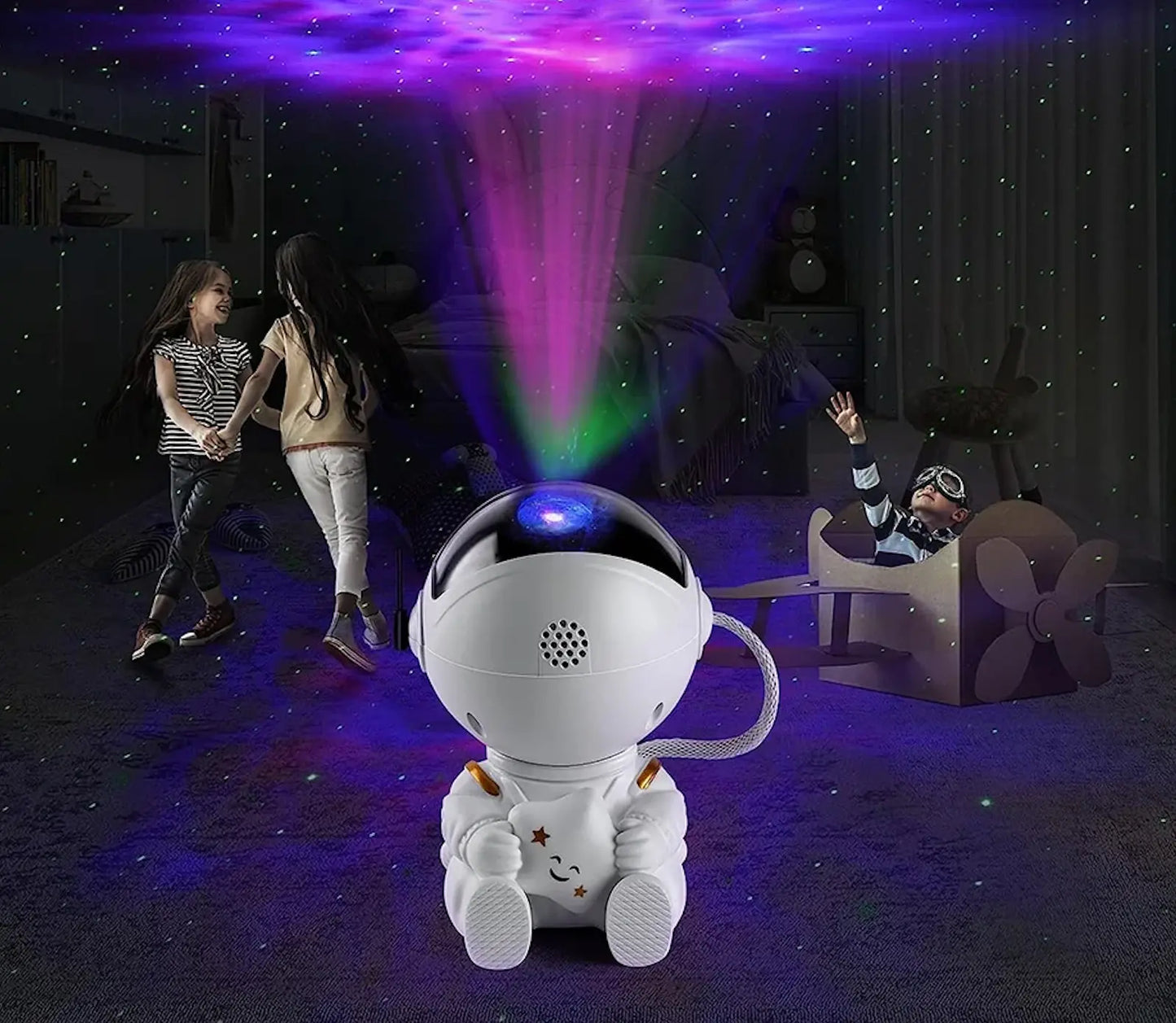 Veilleuse astronaute à projection LED d'étoiles Galaxie BABY CHIC PALACE