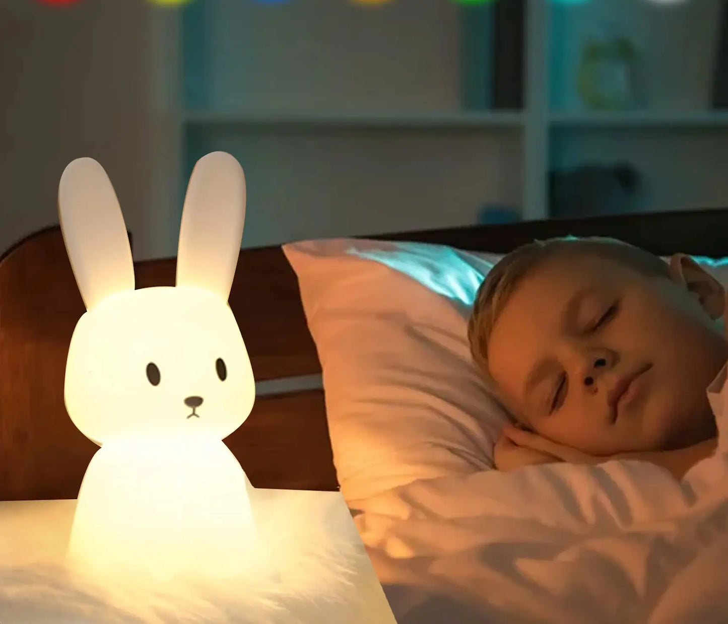 Veilleuse LED tactile en forme baleine, capybara, pingouin, lapin BABY CHIC PALACE