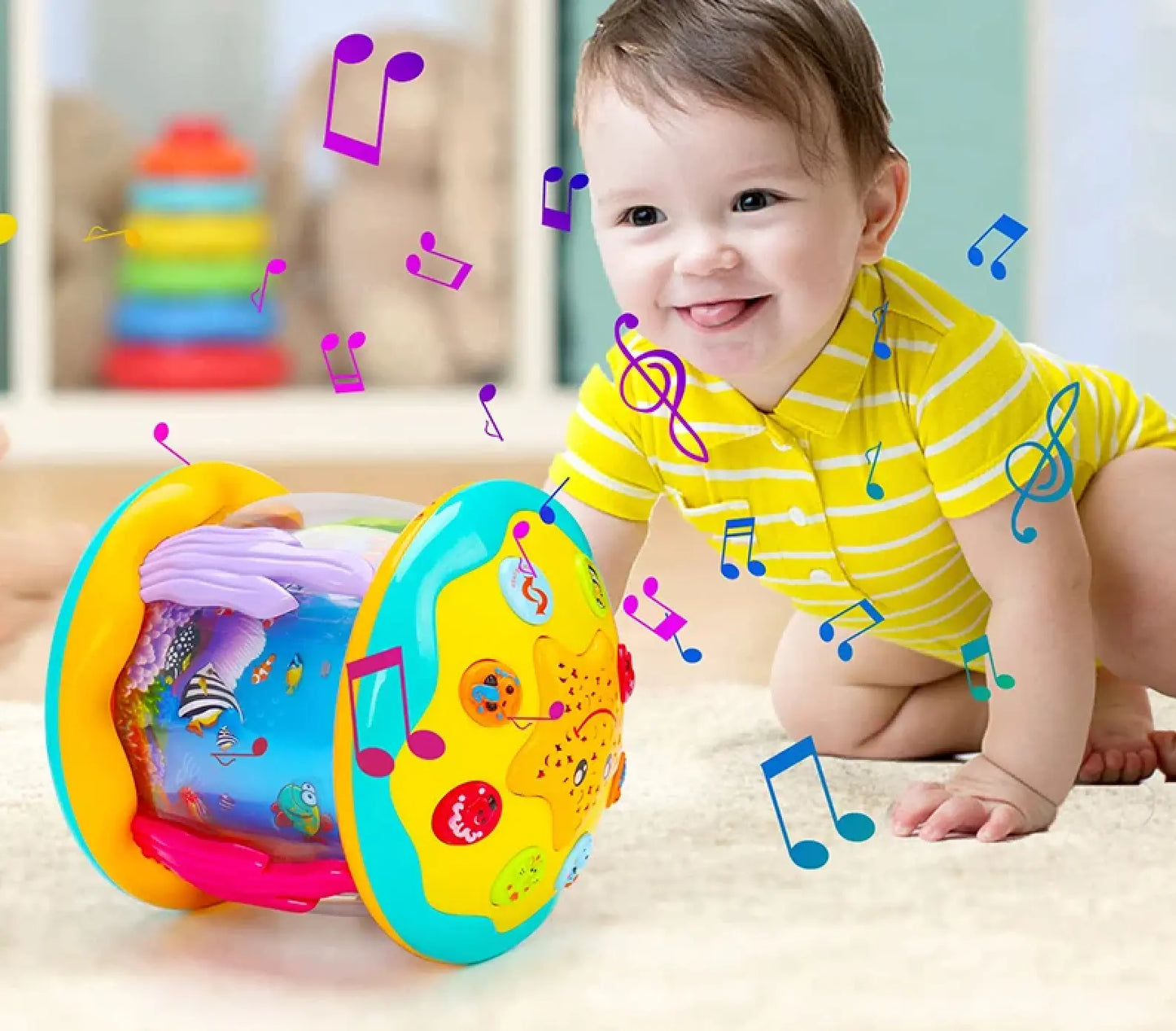 Jouets aquarium avec projecteur rotatif BABY CHIC PALACE