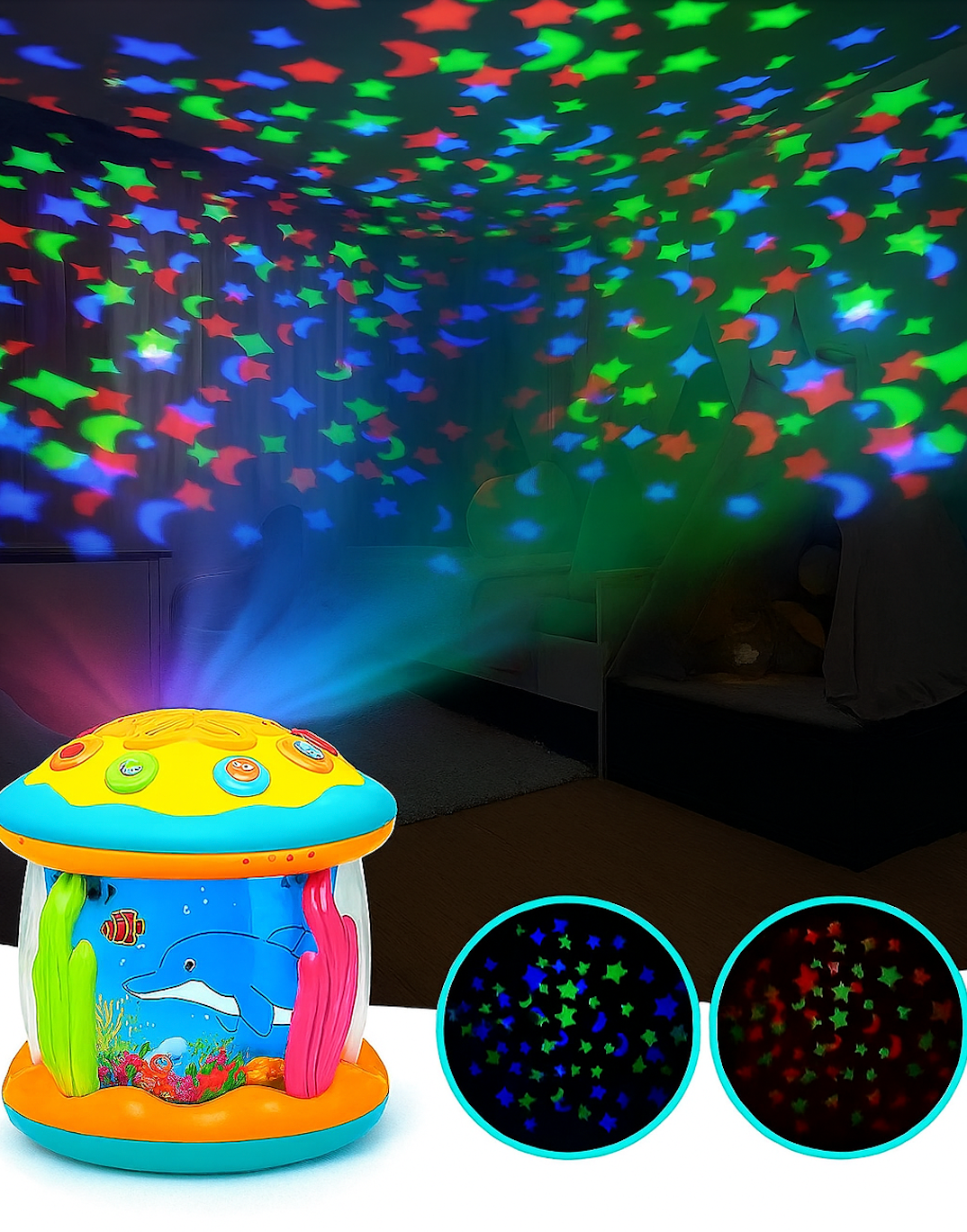 Jouets aquarium avec projecteur rotatif