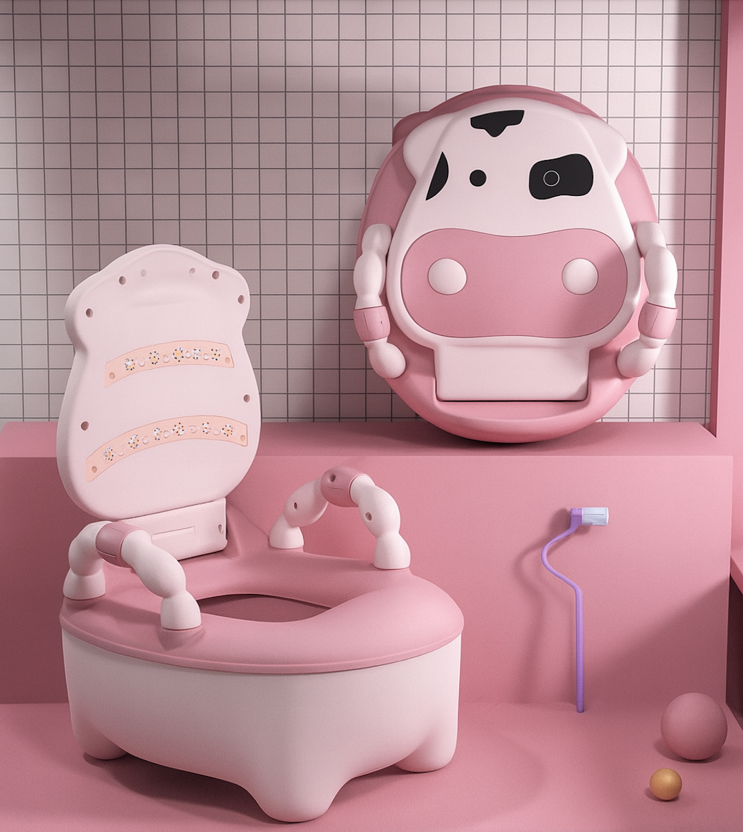 Pot portable design en forme de vache