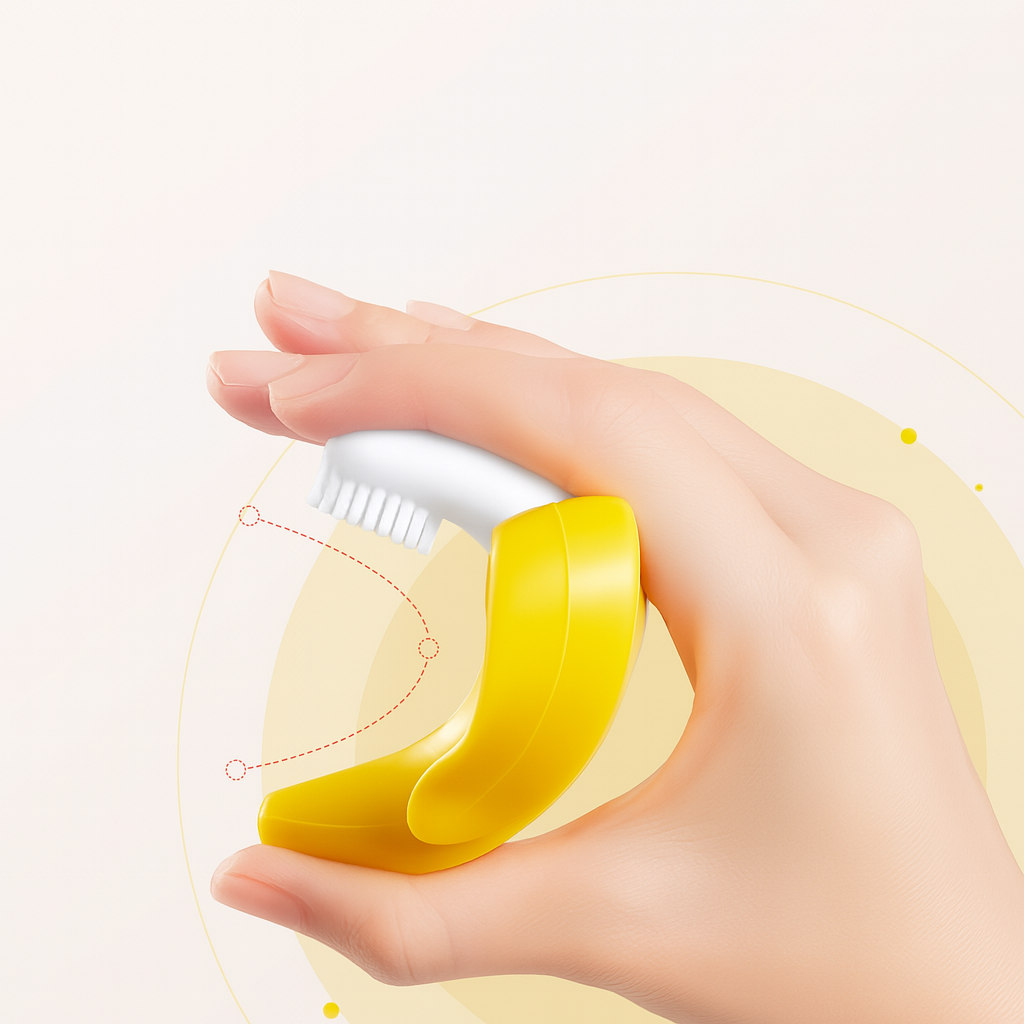 Brosse à dents de dentition en forme de banane