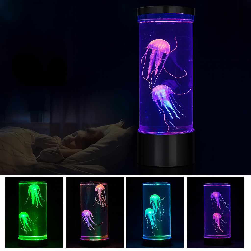 Veilleuse aquarium méduse à couleurs changeantes