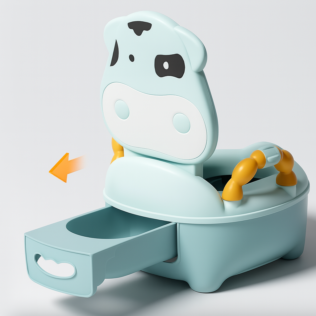 Pot portable design en forme de vache
