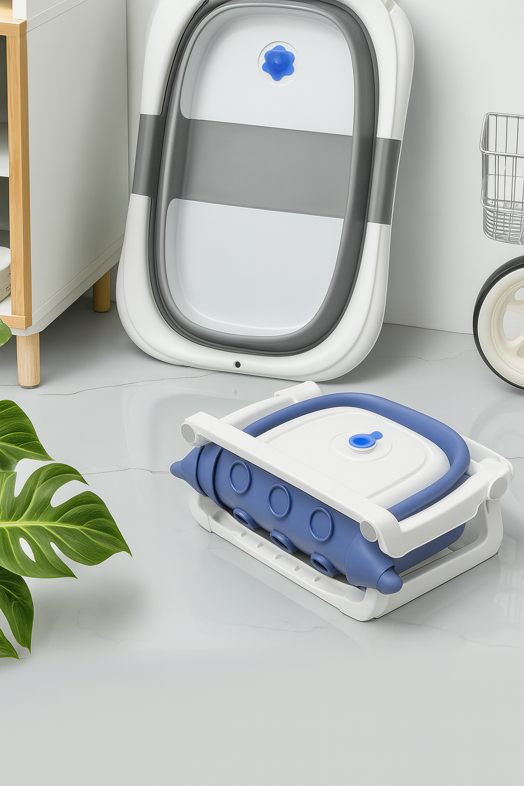 Baignoire de bain pliante avec détection de température en temps réel