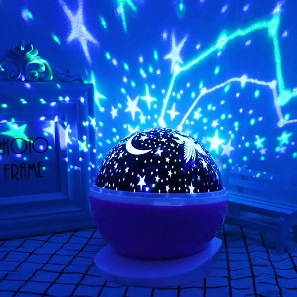 Veilleuse à projection rotative étoilé pépinière lune galaxie BABY CHIC PALACE